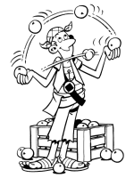 A coloring page of piet piraat